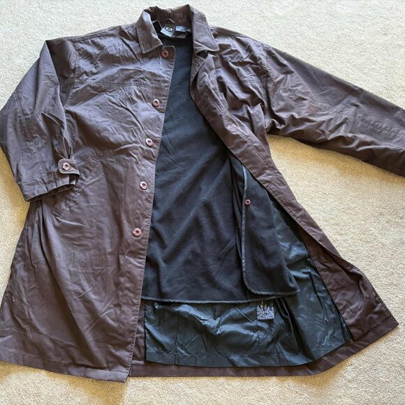 Oakley Software Trench Long Coat Size L Men's Brown - Picture 4 of 10